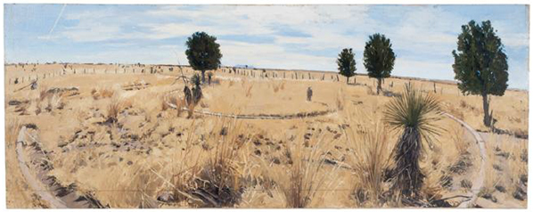 Rackstraw Downes, Remains at the Site of the Old Military Cemetery, Fort D.A. Russell, No. 1, 2009