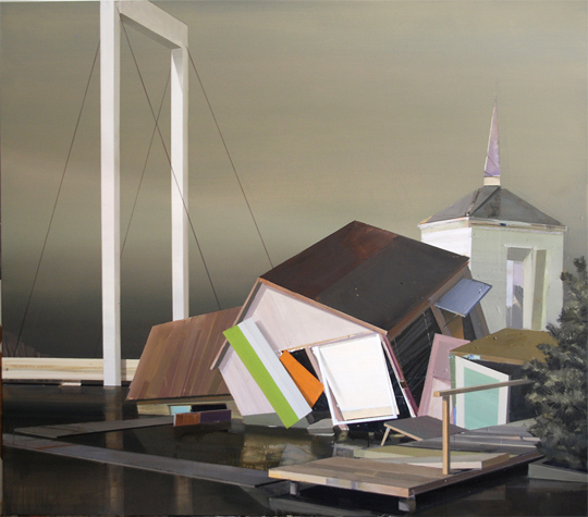 Ulf Puder, Italienische Landschaft mit Bruecke, 2012