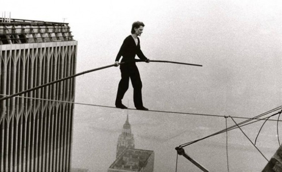 Man on wire, Documentary of Philippe Petit, 1974 Man on wire, Documentary of Philippe Petit, 1974