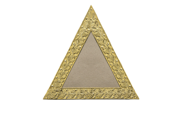 Triangle from the Holburne sisters’ album card with embossed foil border after 1817 Triangle from the Holburne sisters’ album card with embossed foil border after 1817