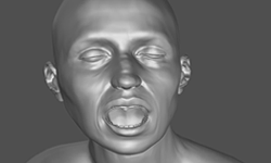 Yawn, 3D computer animation still frame 5206