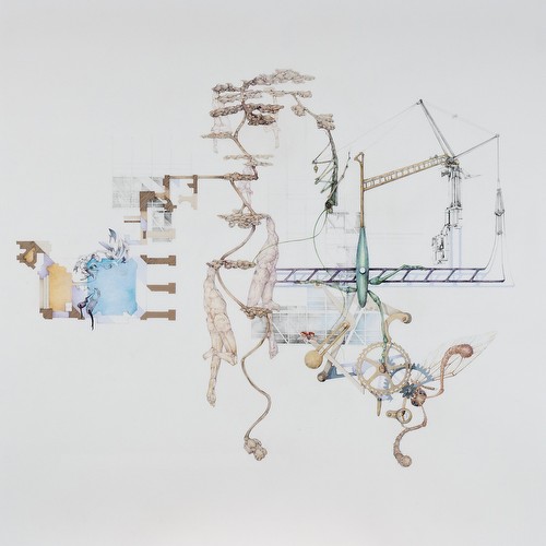 Subject Properties, 2011, 62 x 61 inches, mixed media on paper<br class=