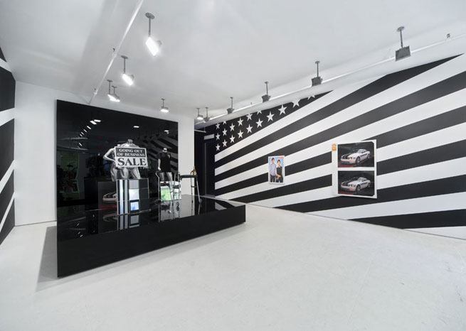 Josephine Meckseper, Installation View, Elizabeth Dee, New York, 2008<br class=