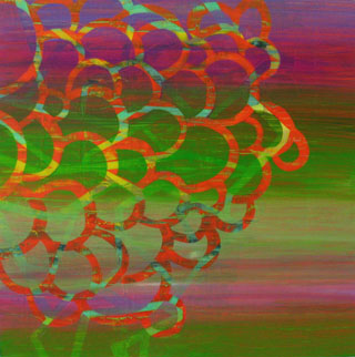 Free Radicals (2009)<br/>oil on wood panel<br/>24<br/>