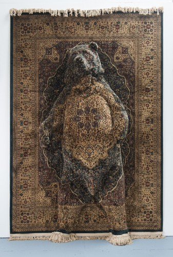 Persian Bear<br/>Carpet and mixed media, 2013<br/>