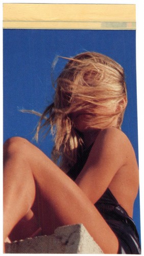 Untitled #02, 2010<br/>found acetate proof (printer's ink, acetate, masking tape, cardstock)<br/>9.5 x 5.3 in (24.2 x 13.4 cm)<br/>