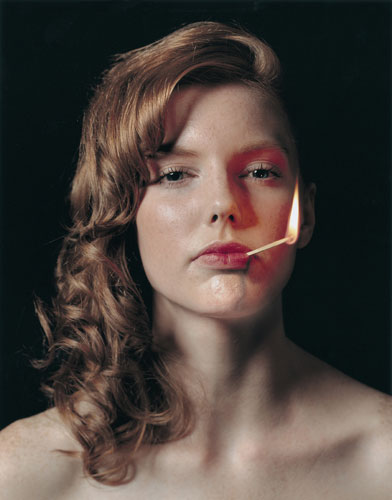 Josephine Meckseper, Pyromaniac 2, 2003<br/>C-print, 14 x 11 inches<br/>Image � Josephine Meckseper, Courtesy  Elizabeth Dee, New York<br/>