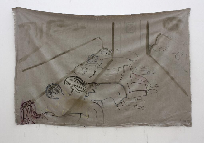 The Dilly Line<br/>acrylic on linen, 210 x 295 cm, 2011<br/>