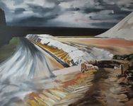 Black strip. Oil on canvas. 120x150cm. Nov 2007