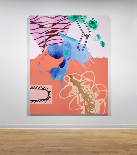 Rosy Ocean<br/>acrylic on canvas<br/>72" x 60"<br/>